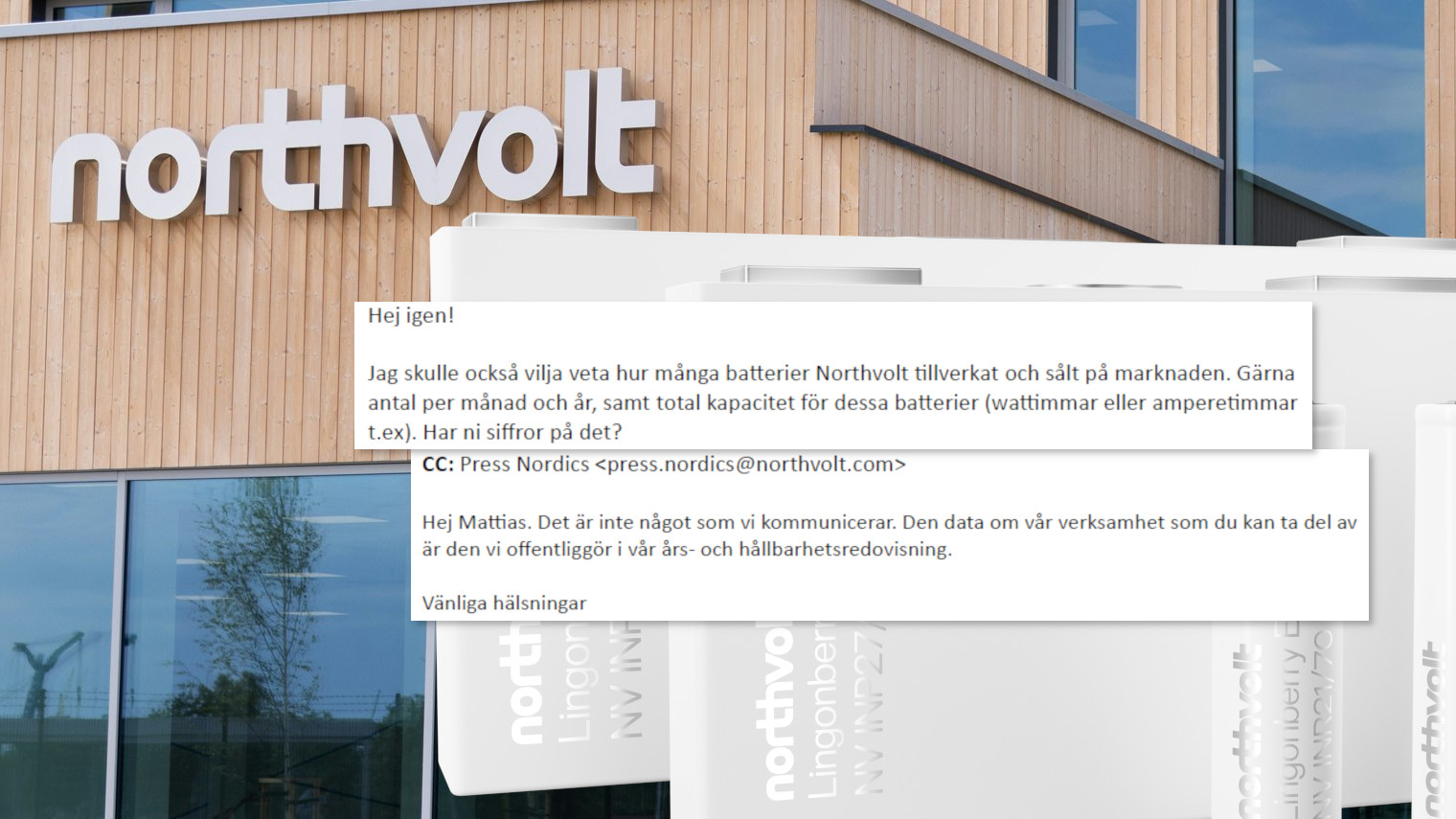 Northvolt vägrade svara på Samnytts batterifrågor – redan i september