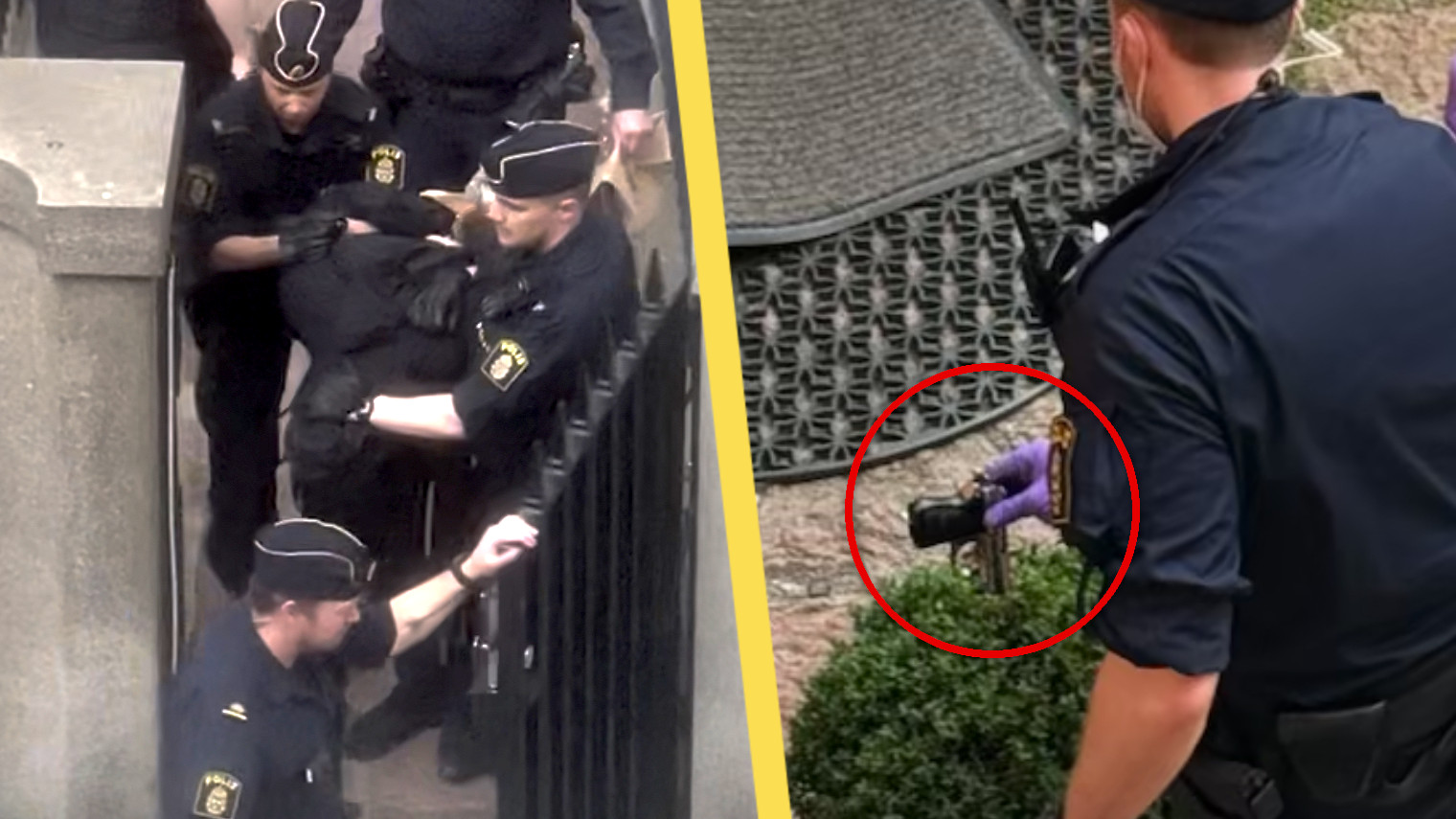 Polisingripande på Östermalm. Foto: Läsarbild