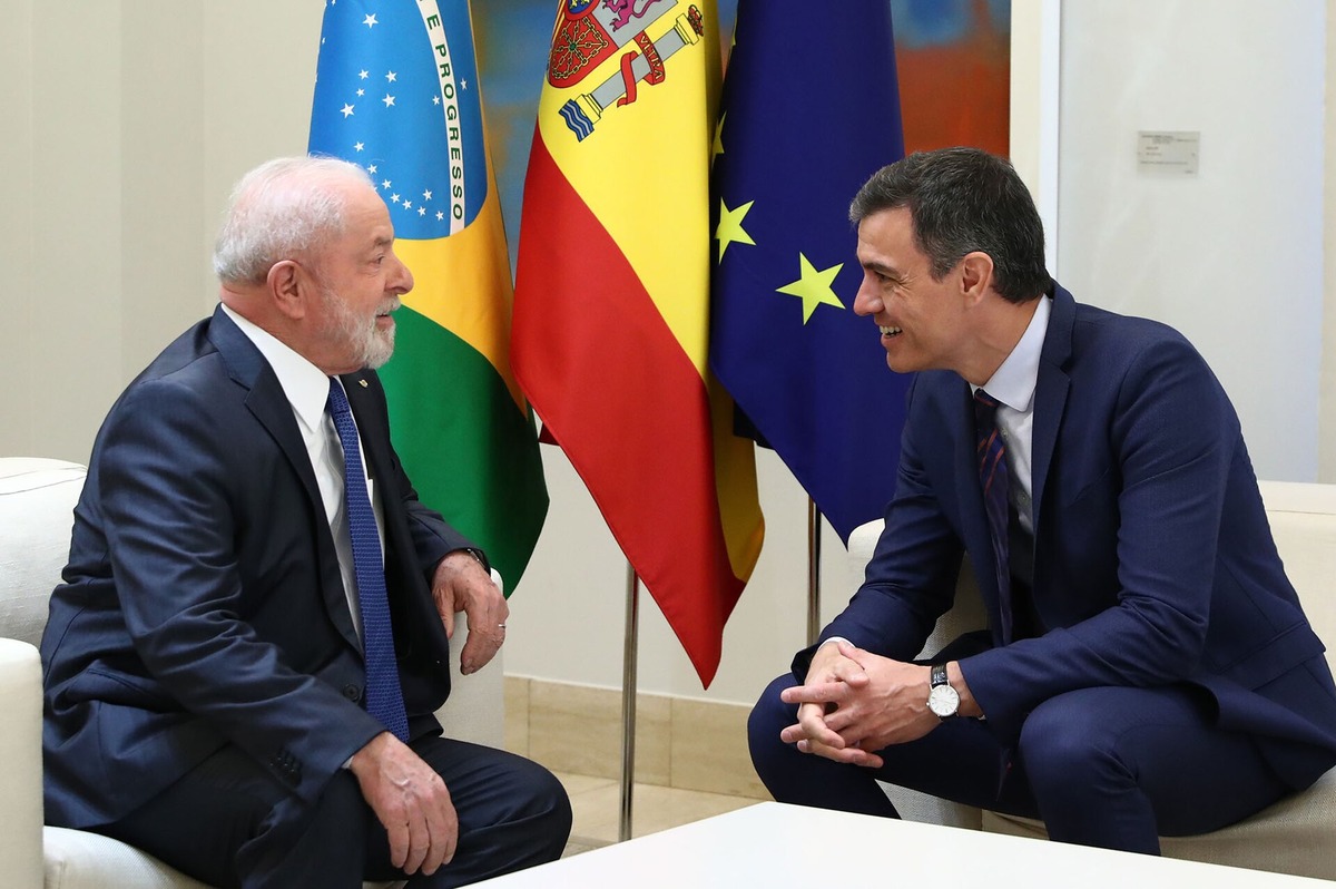 Lula da Silva och Spaniens premiärminister Pedro Sánchez