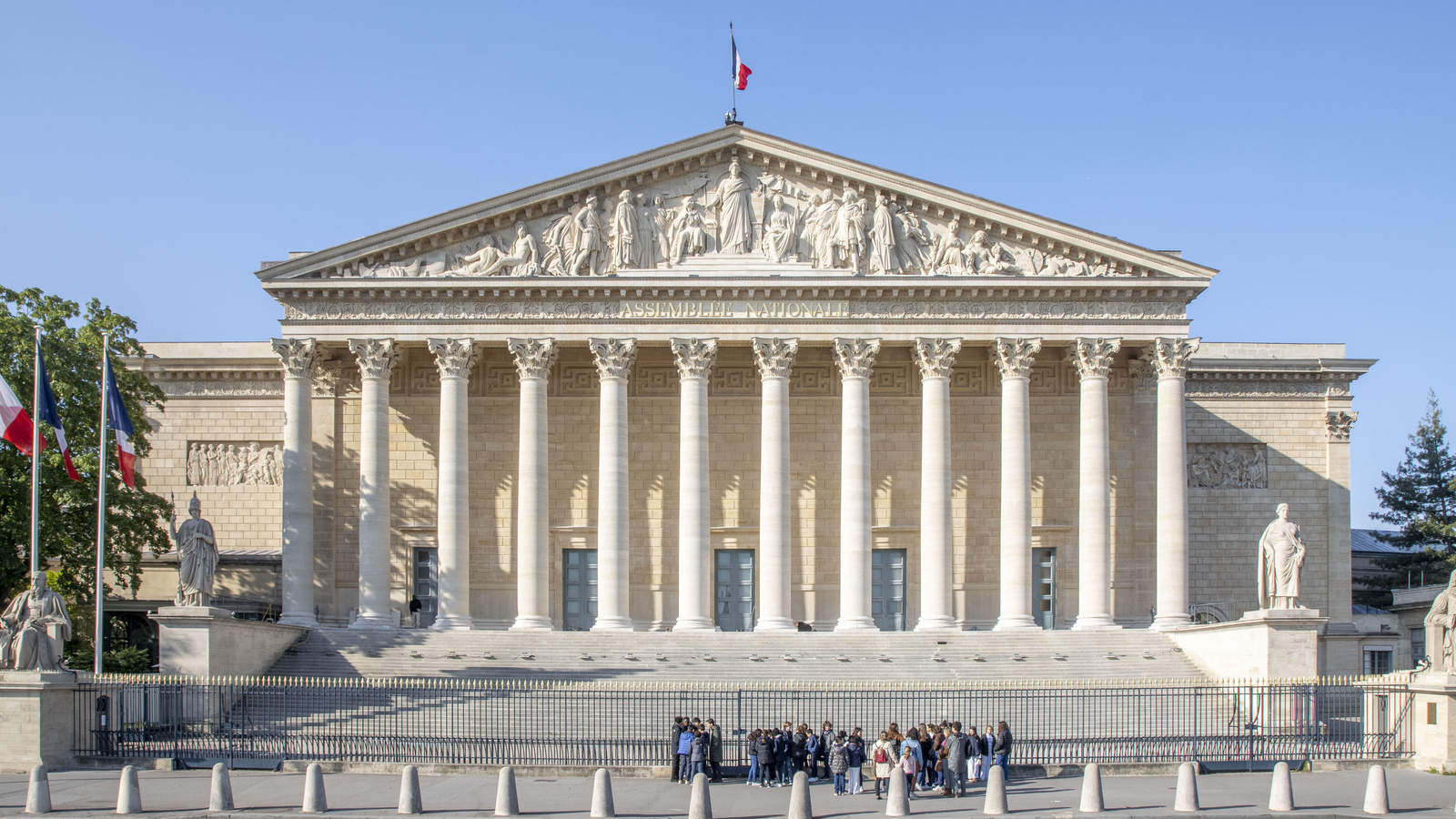 Den franska nationalförsamlingen Palais Bourbon i Paris