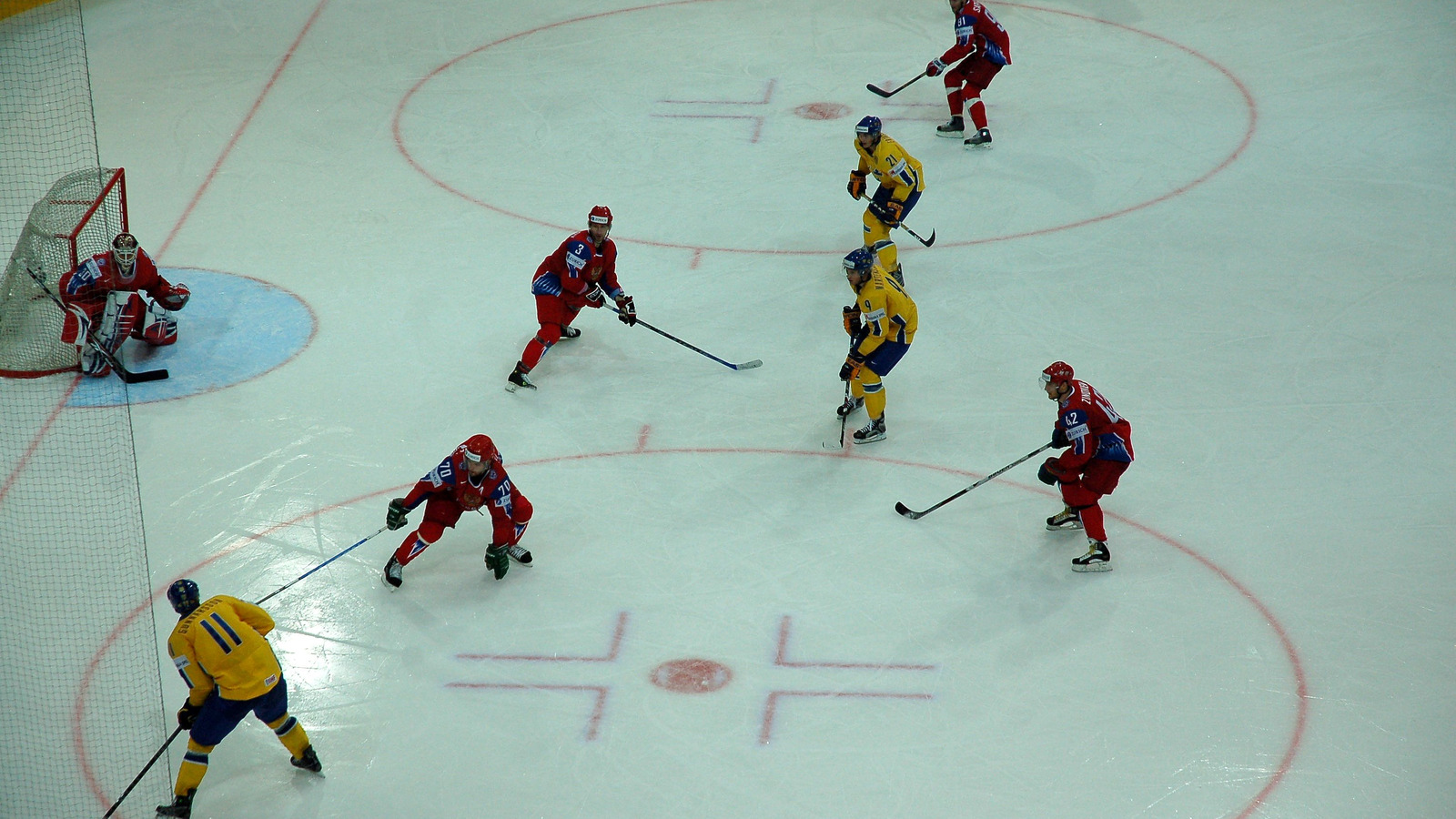 Ryssland mot Sverige i hockey-VM 2009