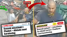 Artikelbild för artikeln: VIDEO: Här dödar "svensken" en turist i Thailand - efter trafikbråk