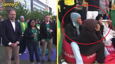 Artikelbild för artikeln: VIDEO: Hucklekvinnor vägrar stå under tyst minut för mördad svensk