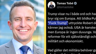 Artikelbild för artikeln: M-topp attackerar Vita huset: "Måste vara köpta av Putin"