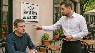 Artikelbild för artikeln Nu STOPPAS alkohol på Sveriges uteserveringar