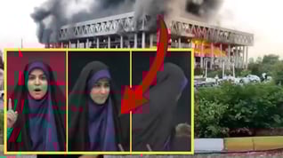 Artikelbild för artikeln: VIDEO: Här bombar Israel mullornas tv-bolag
