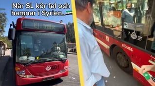 Artikelbild för artikeln: SL-buss dök upp i Syrien: "Olyckligt givetvis"