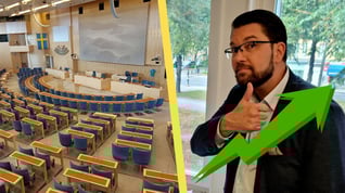 Artikelbild för artikeln Ny mätning: SD fortsätter rusa - och S backar