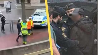 Artikelbild för artikeln BILDEXTRA: Yxattack på skola - lärare skadad