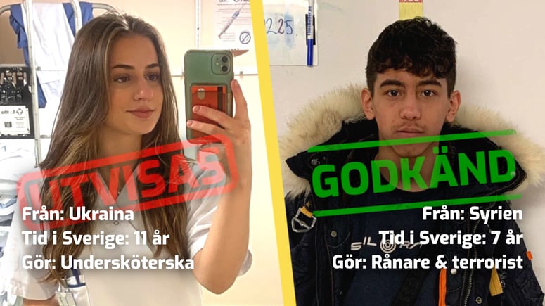 Artikelbild för artikeln: Undersköterskan Lena, 18, utvisas till Ukraina – men terroristen Faris, 18, får stanna