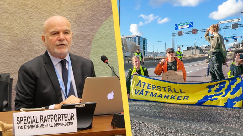 Artikelbild för artikeln: FN-topp: Sverige trakasserar klimatextremister