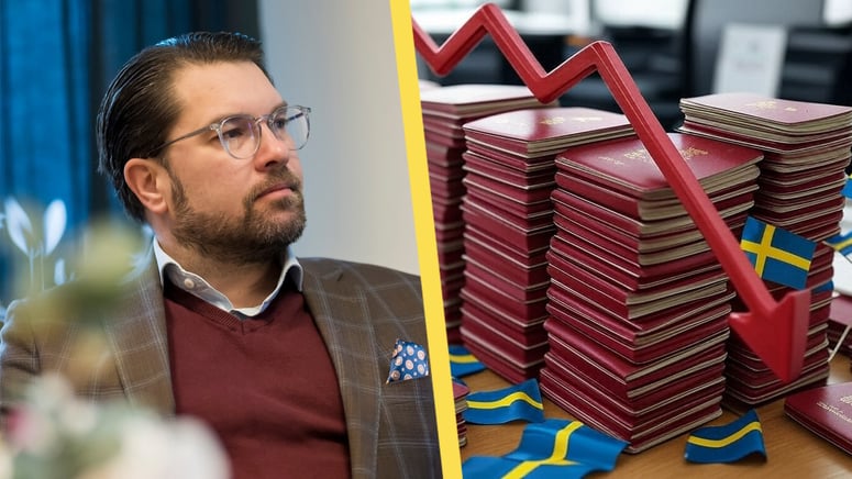 Artikelbild för artikeln: Vändningen: Antalet beviljade medborgarskap går ned kraftigt