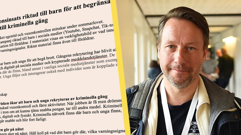 Artikelbild för artikeln: Rektor varnar föräldrar för gängrekrytering i sommar – men känner inte till någon föräldraoro