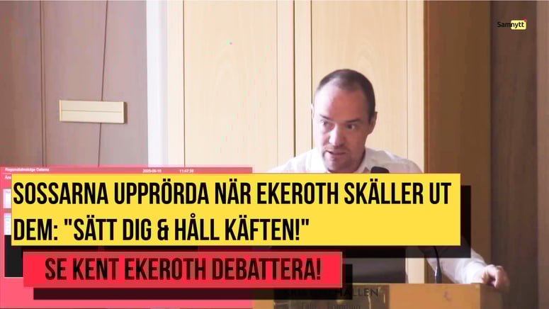 Artikelbild för artikeln: Sossarnas känsloutspel när Ekeroth skäller ut dem: “Sätt dig och håll käften!”