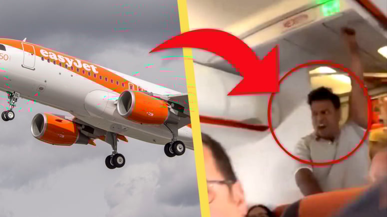 Artikelbild för artikeln: VIDEO: Här hotar Allahu Akbar-man spränga flygplanet i luften