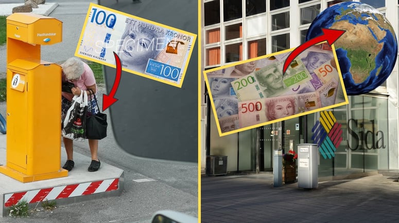 Artikelbild för artikeln: Pensionärer får nöja sig med 100 kronor mer i månaden - när Sverige öser miljarder på andra länder