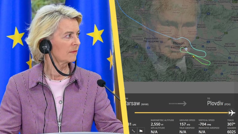 Artikelbild för artikeln: Svenska flygexperter tillbakavisar rysk GPS-attack mot von der Leyen