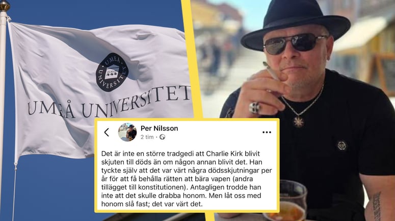 Artikelbild för artikeln: Universitetslektor om mordet på Charlie Kirk: "Det var värt det"