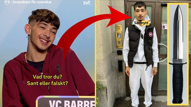 Artikelbild för artikeln: SVT-rapparen VC Barre gick runt med Rambokniv i centrala Stockholm