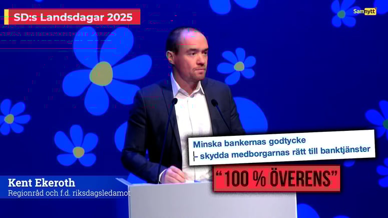 Artikelbild för artikeln: Ekeroth: "Bra att SD nu ska driva frågan om att stävja maktmissbruket hos bankerna"