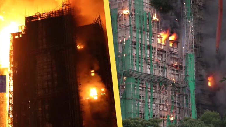 Artikelbild för artikeln: Storbrand bland Hongkongs skyskrapor - 50-tal döda