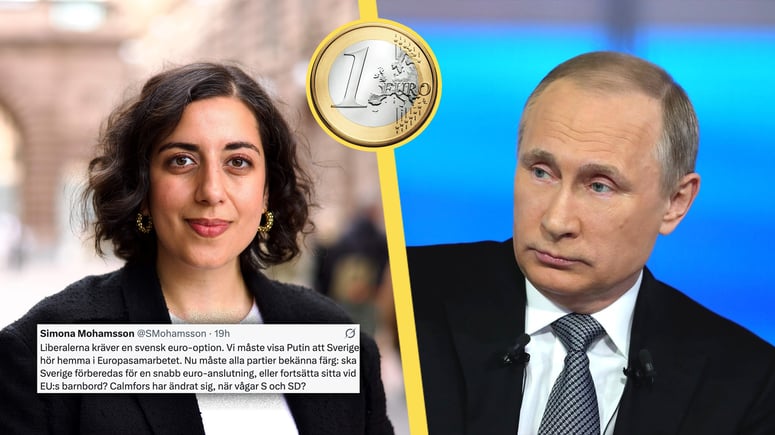 Artikelbild för artikeln: Liberalerna: Inför euron för att "visa Putin"