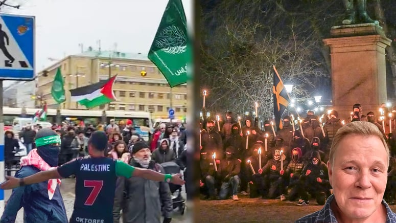 Artikelbild för artikeln: Dagerlind: Mygg och kameler när 70 etnonationalister görs till större hot än tusentals Hamas-hyllare