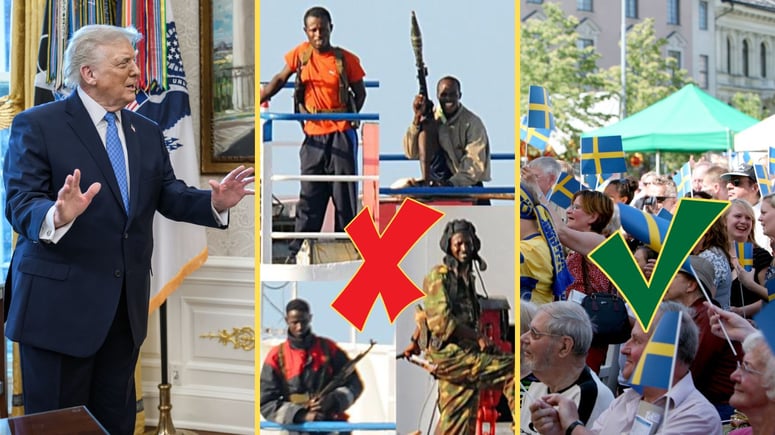 Artikelbild för artikeln: Trump: Vill inte ha fler somaliska pirater - skicka hit svenska invandrare