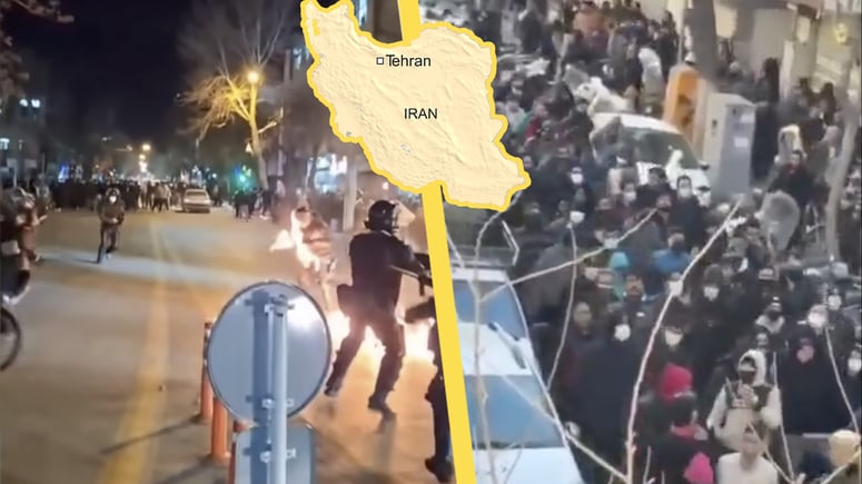 Artikelbild för artikeln: Protester skakar Iran – största sedan 2022
