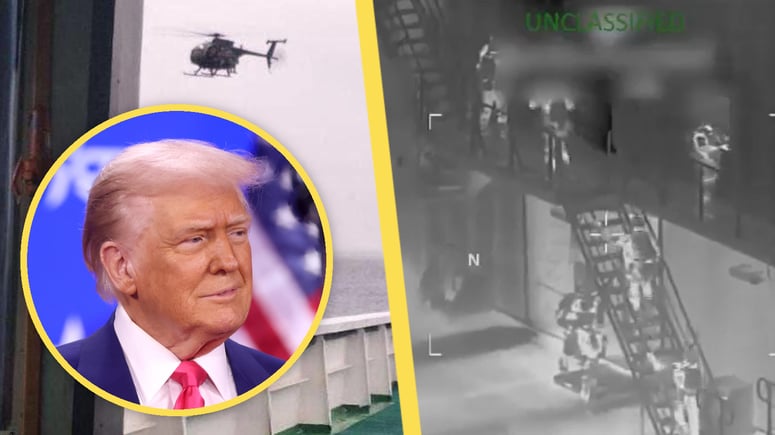 Artikelbild för artikeln: VIDEO: Här beslagtar USA ryskt fartyg mitt ute på Atlanten