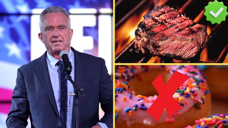 Artikelbild för artikeln: Trump vänder upp och ned på matpyramiden - kött i topp