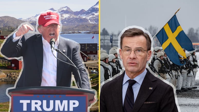 Artikelbild för artikeln: Trump straffar Sverige med tullar till han får annektera Grönland: "Vår planets överlevnad"