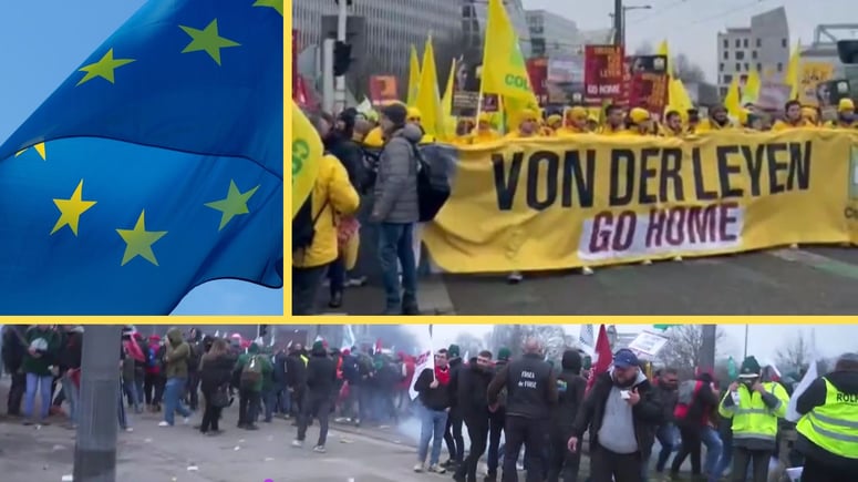 Artikelbild för artikeln: Bondeprotester mot nya EU-avtalet med Sydamerika