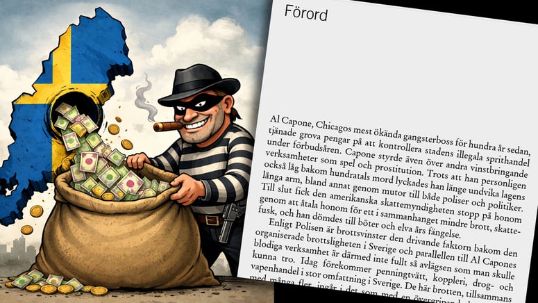 Artikelbild för artikeln: Rapport: Nya Sverige ett maffiasamhälle – jämförs med Al Capones USA