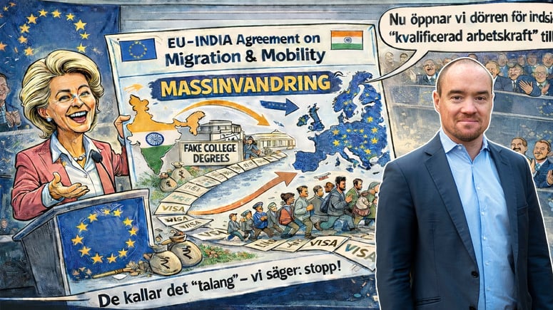 Artikelbild för artikeln: Ekeroth: "EU öppnar dörren för Indiens billiga arbetskraft"
