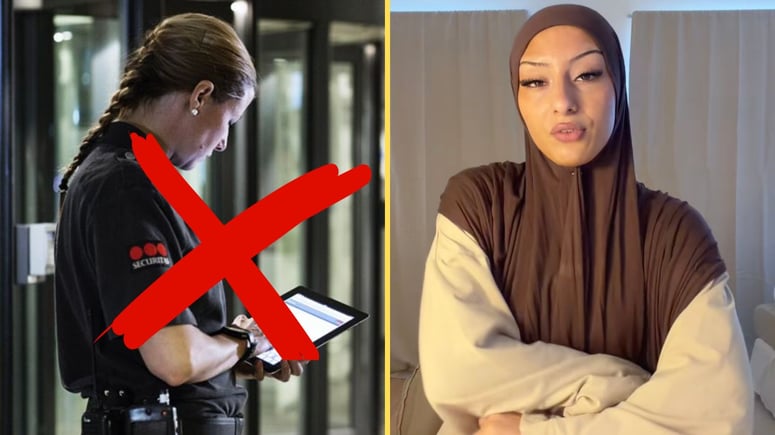Artikelbild för artikeln: Hucklekvinna nekades väktarjobb: "Utan hijab är jag naken"