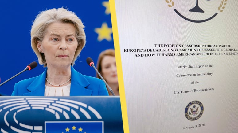 Artikelbild för artikeln: USA-rapport: EU-kommissionen utgör ett "utländskt censurhot"