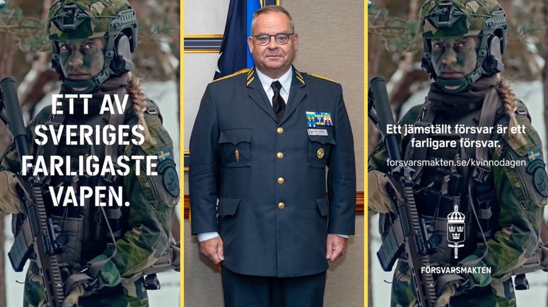 Artikelbild för artikeln: Försvarsmakten för manlig - satsar hårdare på jämställdhet: "Ett av Sveriges farligaste vapen"
