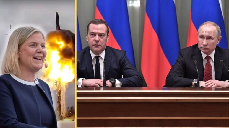 Artikelbild för artikeln: Magdalena Anderssons budskap till Putin: "Vi kan bomba Ryssland sönder och samman"