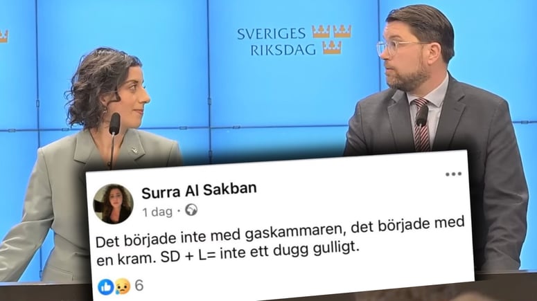 Artikelbild för artikeln: MP-politiker jämför L-SD-samarbetet med Nazityskland: "Det började inte med gaskammaren"