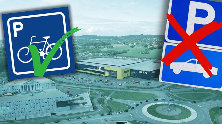 Artikelbild för artikeln: Parkeringskravet på Ikea: Ni får bara 183 bilplatser – men måste ha 1099 cykelplatser