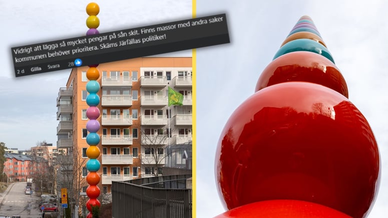 Artikelbild för artikeln: Kommun inviger nytt konstverk för nästan 1 miljon -färgglada bollar