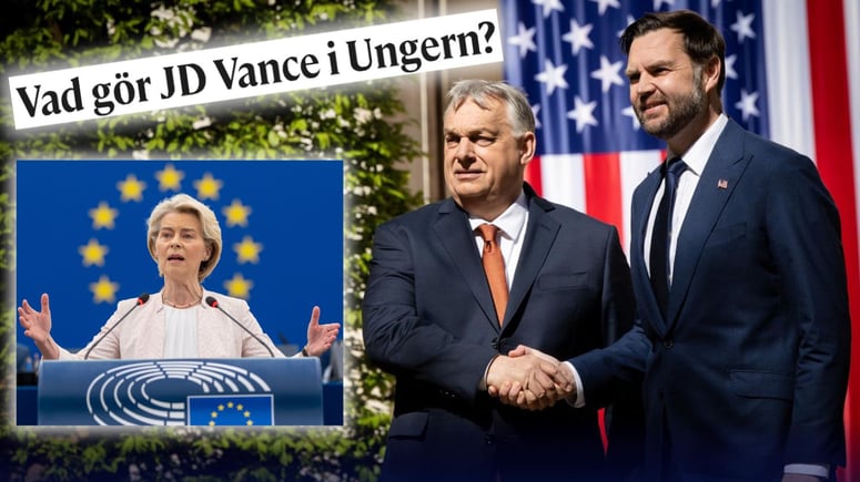 Artikelbild för artikeln: Kvartal rasar över JD Vances besök i Ungern – men synen på utländsk påverkan haltar