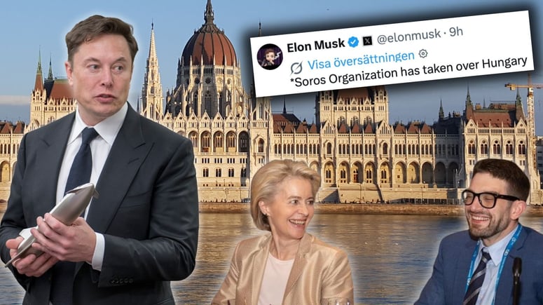 Artikelbild för artikeln: Elon Musk när Soros firar Orbáns fall: "Soros har tagit över Ungern"