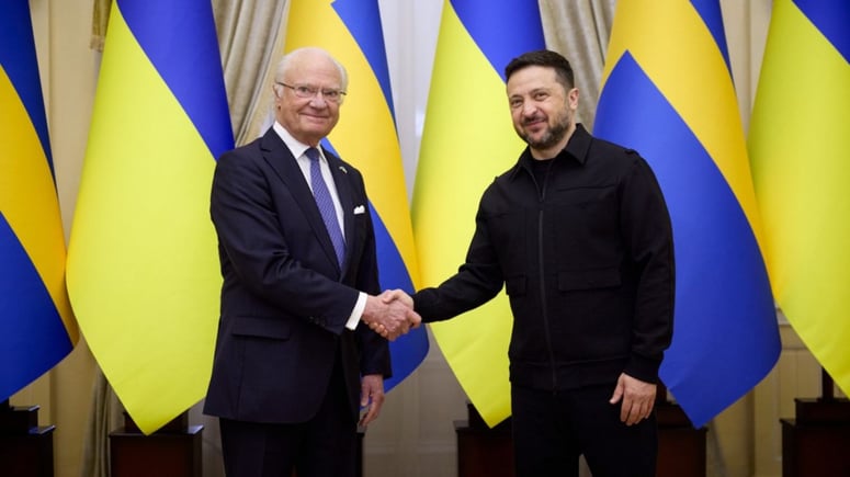 Artikelbild för artikeln: Kungen besökte Zelenskyj i Ukraina: "Du är en fantastisk ledare"