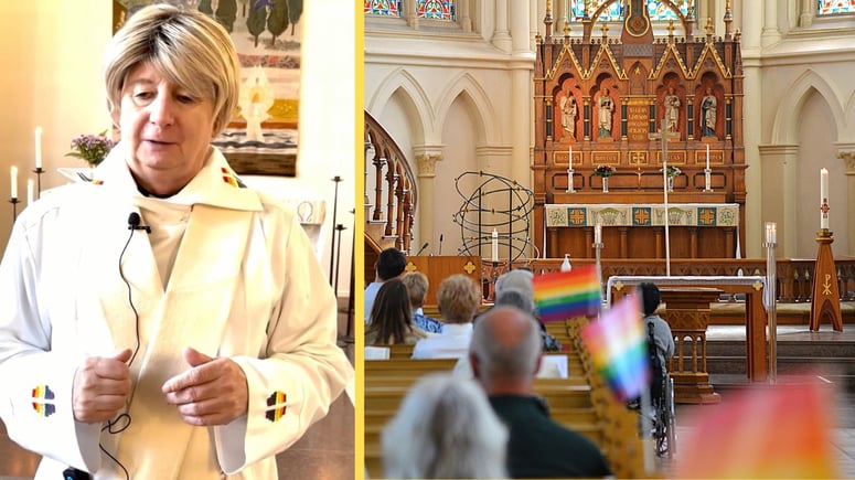 Artikelbild för artikeln: VIDEO: Svenska kyrkans transpräst predikar i Pride-kläder