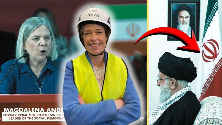 Artikelbild för artikeln: Strandhäll rasar efter Samnytts artikel om Magdalena Andersson och iranska flaggan: ”Uppenbart fake”