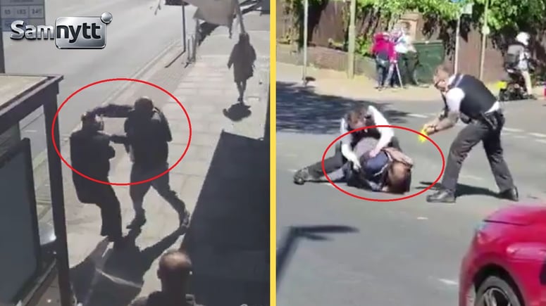 Artikelbild för artikeln: VIDEO: Terrorist knivhugger judar på gatan - skjuts med elpistol