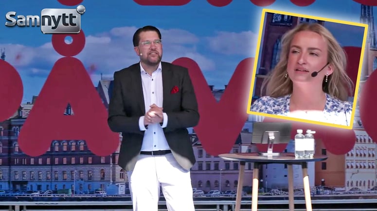 Artikelbild för artikeln: Åkesson nobbar Andersson i vårtal – lyfte orolig omvärld och svensk självständighet
