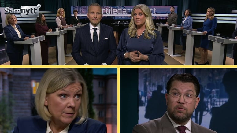 Artikelbild för artikeln: Tidöpartierna varnar för rödgrön valvinst: "Skattesmocka"